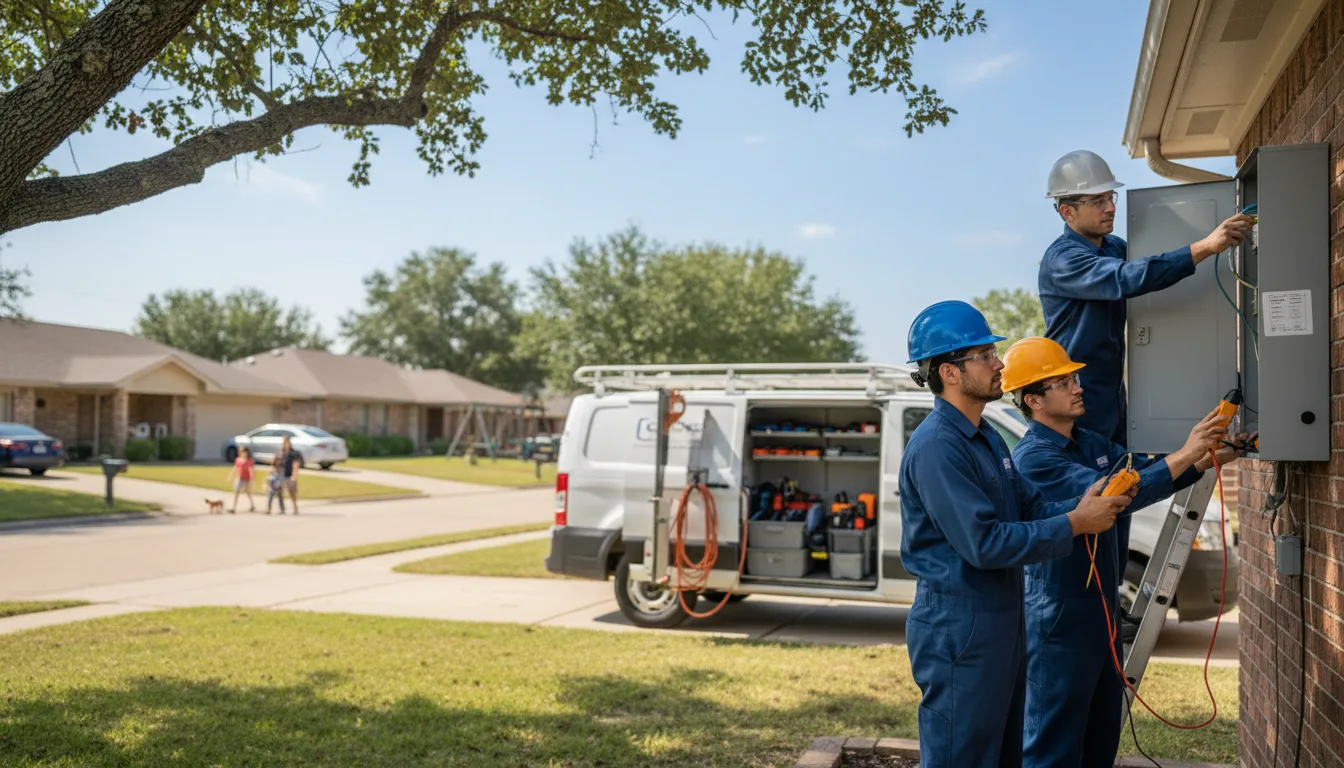 Certified electrician providing emergency electrical services in Aspinwall, IA